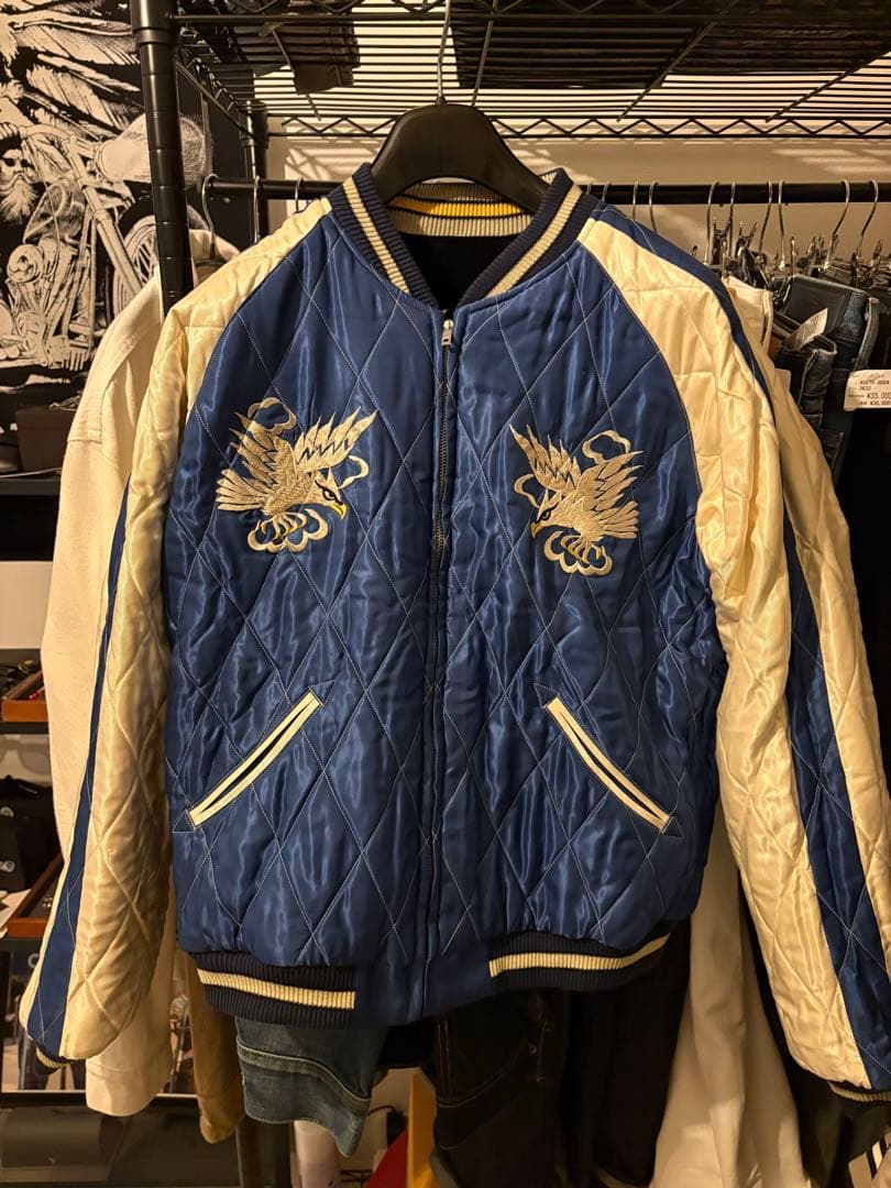 【希少⭐️】 XLサイズ　テーラー東洋　別珍　スカジャン　TT15544 虎・白鷲