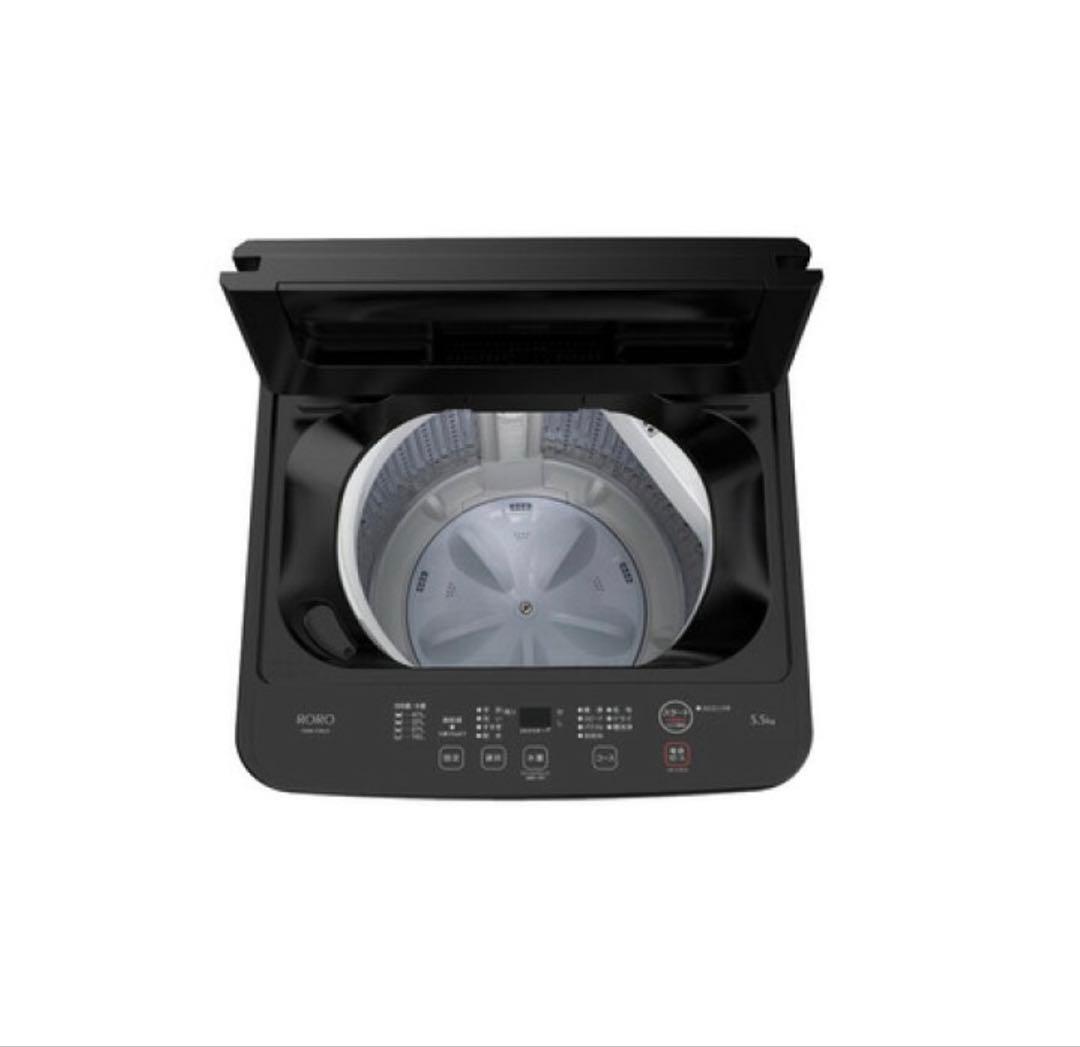 【保証あり】ヤマダオリジナル 全自動洗濯機 5.5kg YWMT-55LK 黒