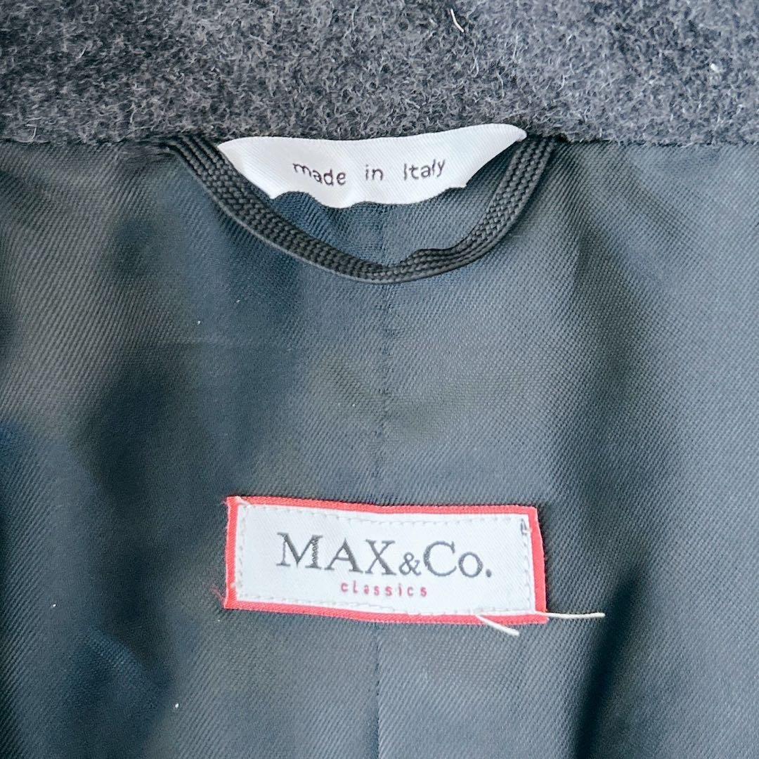 美品✨マックスマーラ　ロングコート　マキシ丈　ウール　チャコールグレー　38