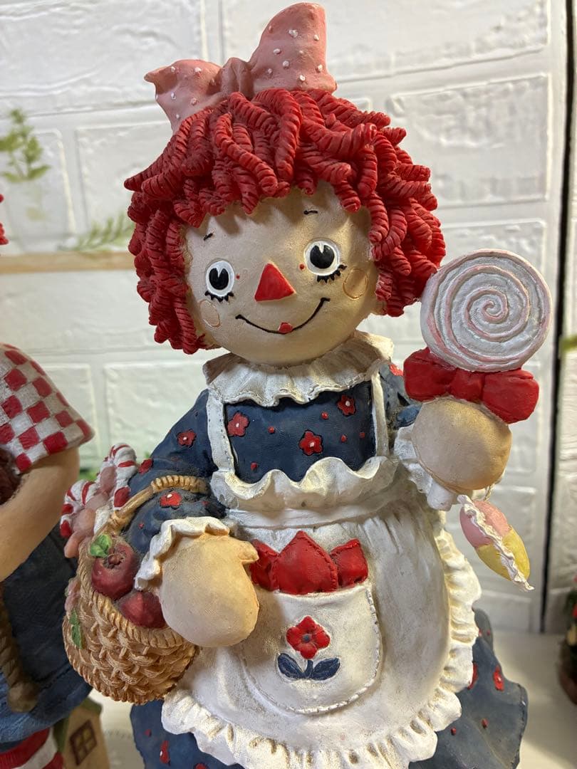 ラガディ　アン&アンディ　陶器オルゴール人形