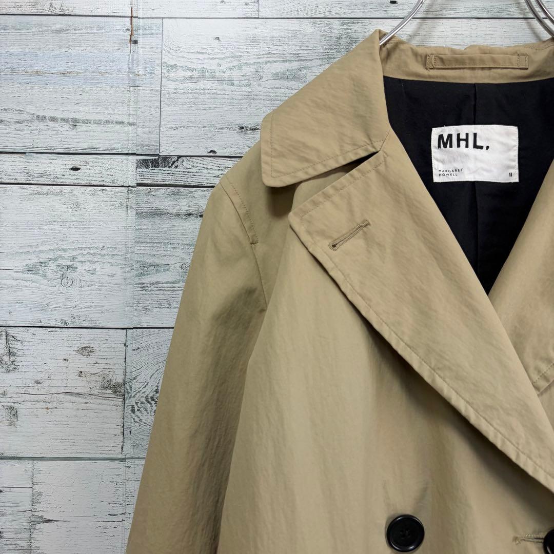 MHL, ドライワックスコットンナイロンコート　トレンチコート　ベージュ　38