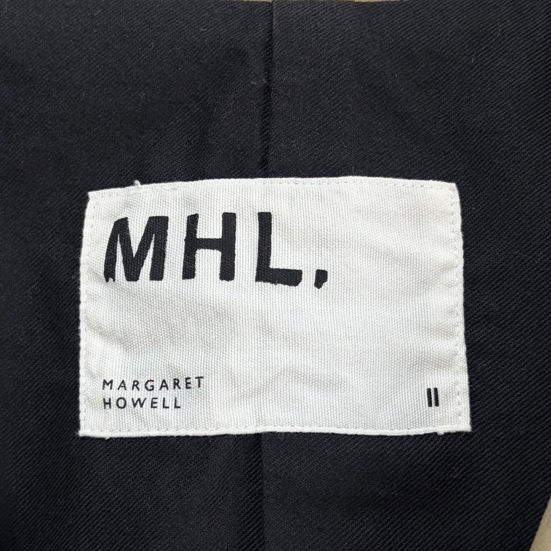 MHL, ドライワックスコットンナイロンコート　トレンチコート　ベージュ　38