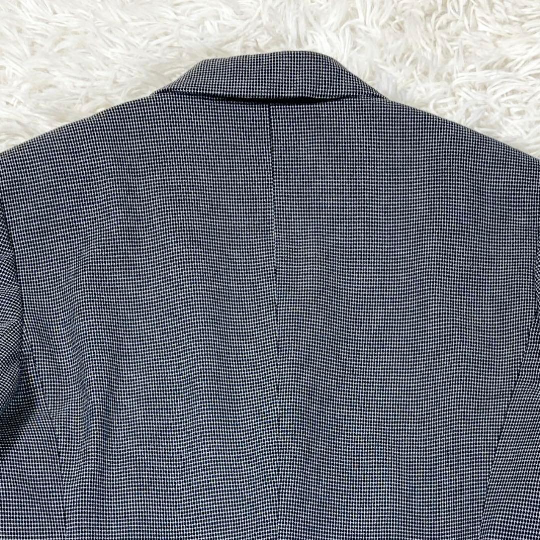 ポールスミスブラック　チェック柄　ストレッチ素材　シェルボタン　サイズ38(M)