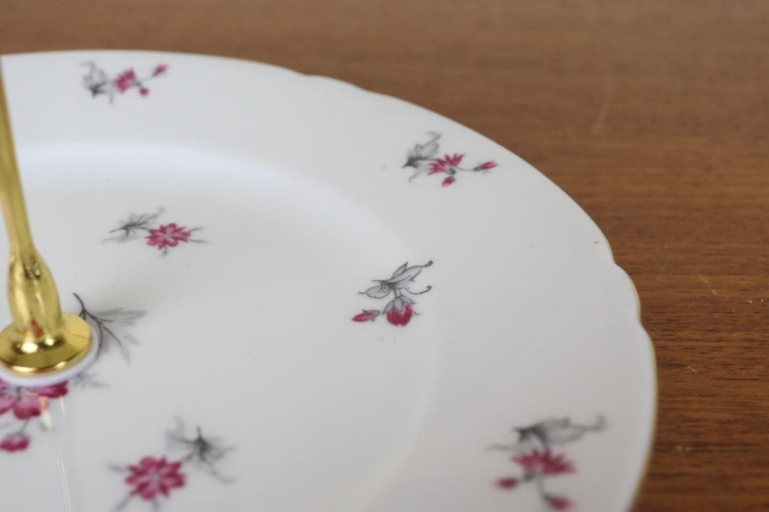 お値下げ　シェリー チャーム 　2段ケーキスタンド　イギリス　ヴィンテージ