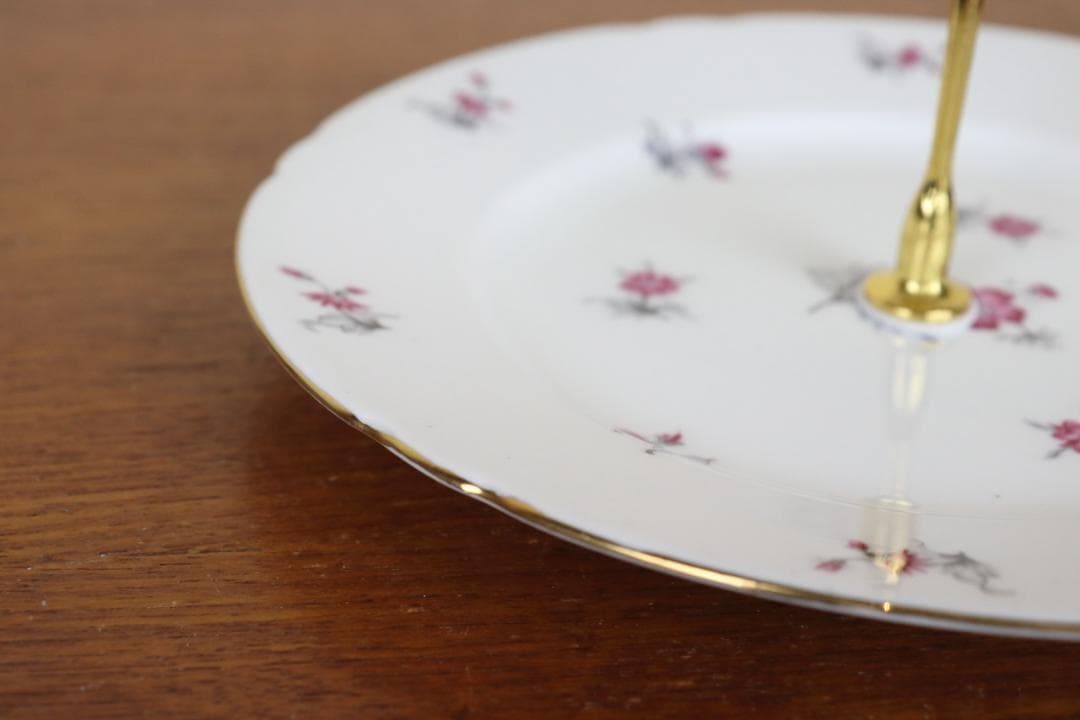 お値下げ　シェリー チャーム 　2段ケーキスタンド　イギリス　ヴィンテージ