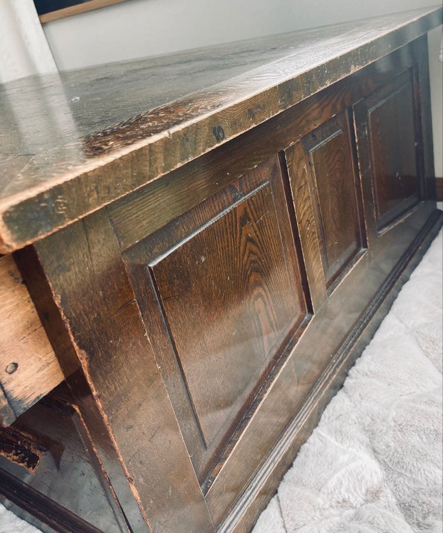 引取希望相談 希少 京都 両袖文机 アンティーク ローデスク　骨董 座机 デスク