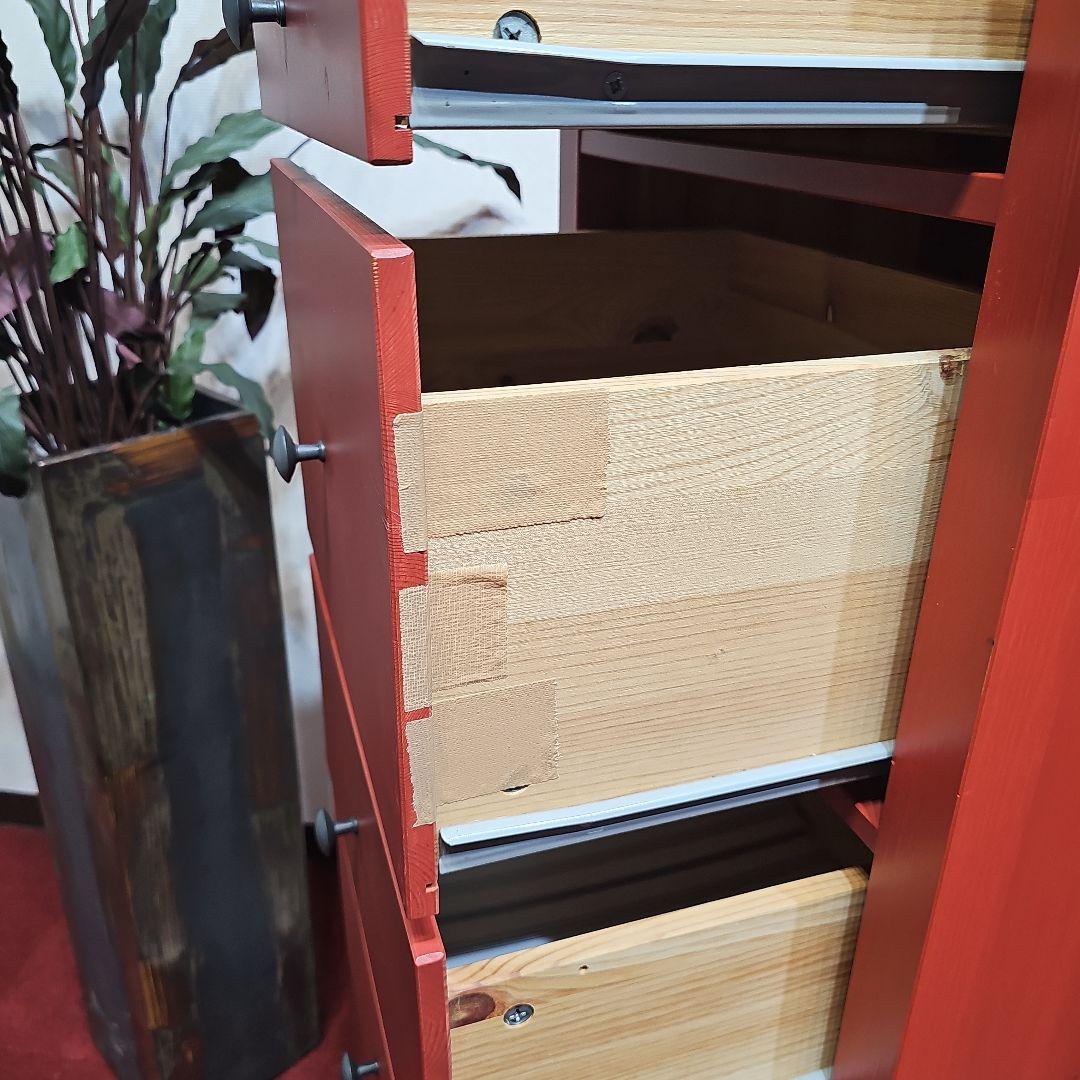 東京23区内送料無料 IKEA 廃盤 収納 タンス 赤