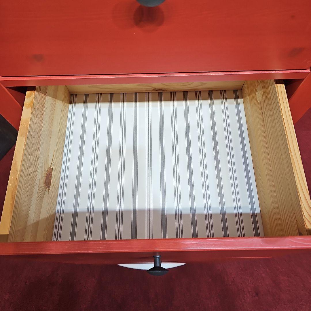 東京23区内送料無料 IKEA 廃盤 収納 タンス 赤