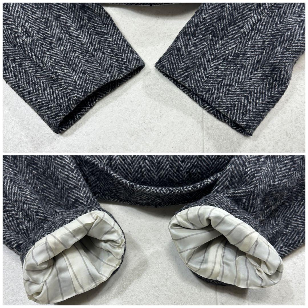 希少 46【23区】Moessmer ツイード ヘリンボーン ロングコート