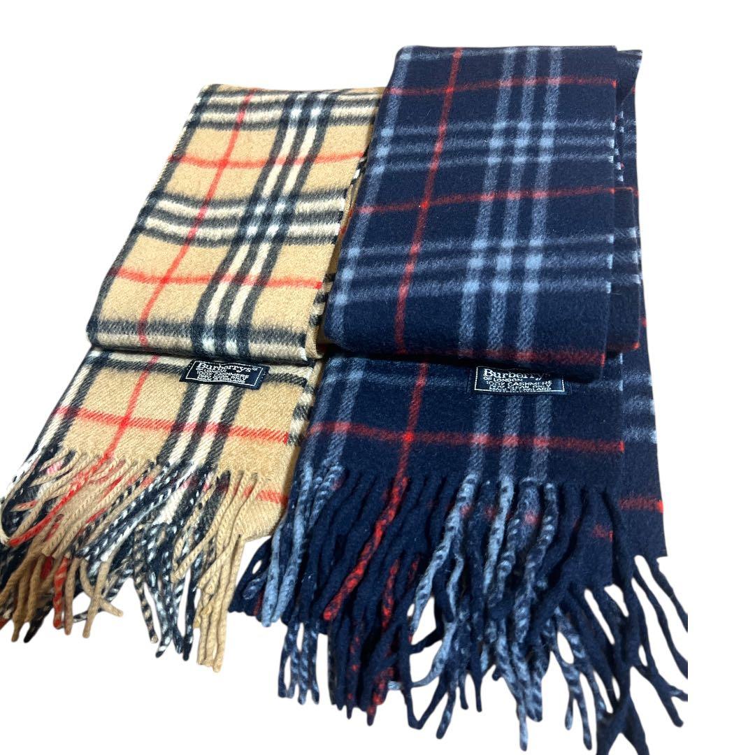 C*S様 ２枚セット　極美品　Burberry カシミア100% ノバチェック