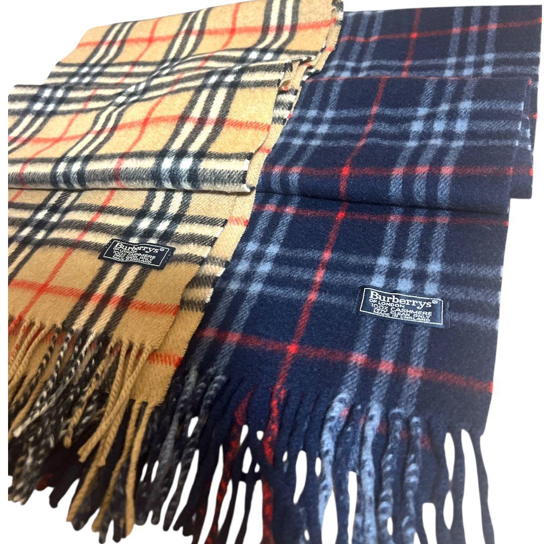 C*S様 ２枚セット　極美品　Burberry カシミア100% ノバチェック