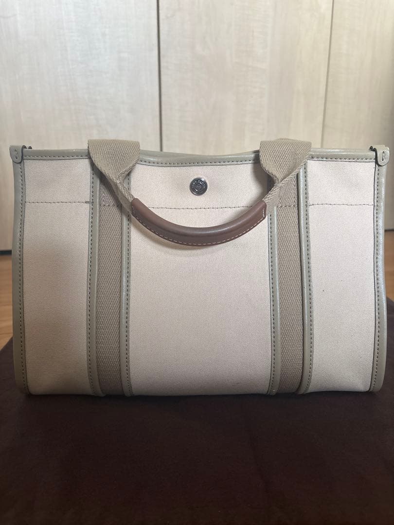 【ぴぴ】トリーバーチ キャンバス×レザー トートバッグ 2way