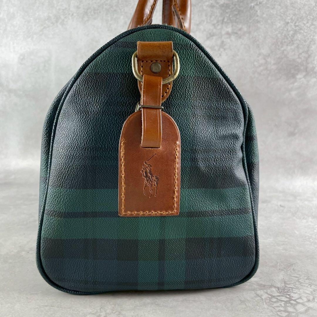 極美品✨ ポロラルフローレン ミニボストンバッグ PVC チャーム付き 37