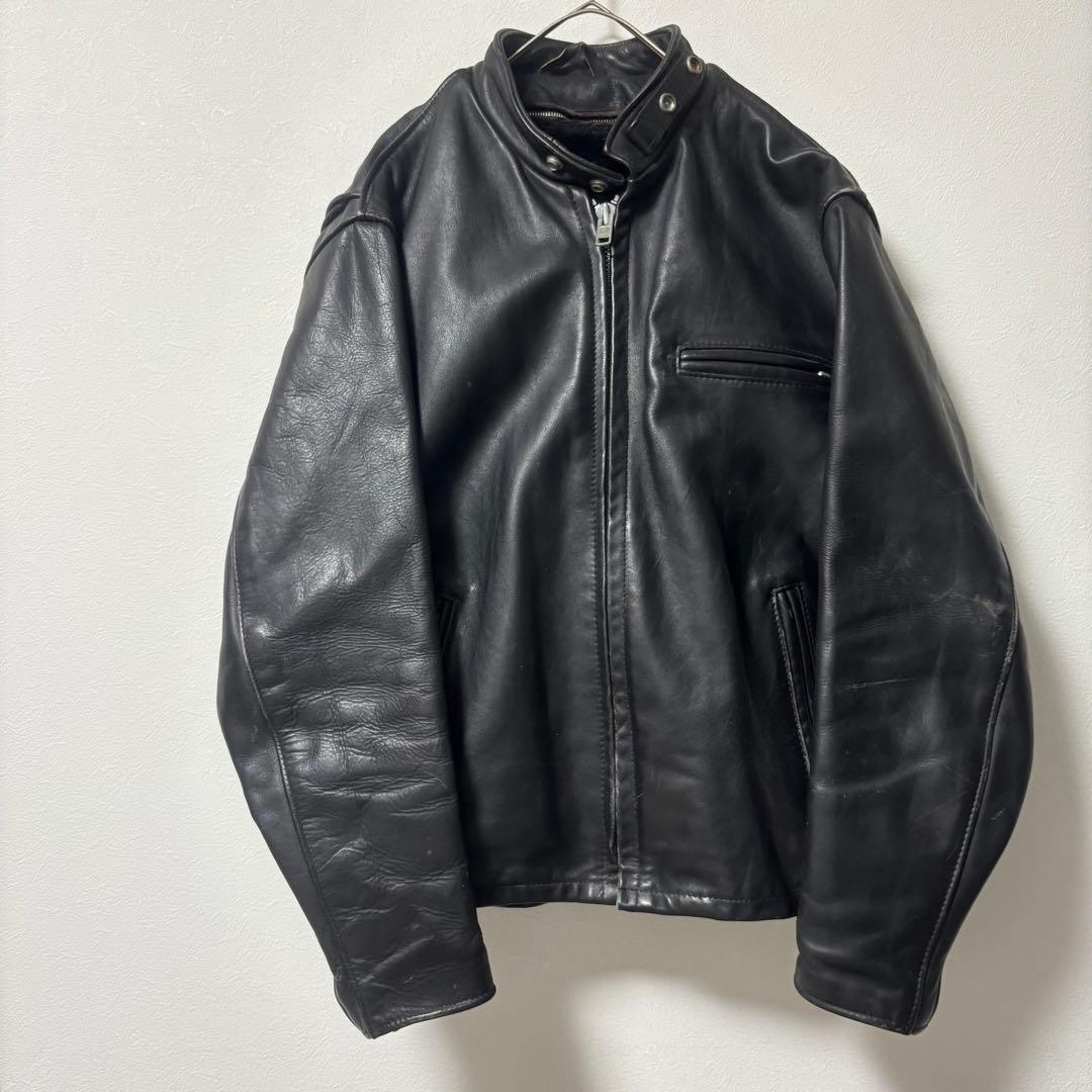 人気✨schott 641 レザージャケット　シングルライダース　本革　40 黒