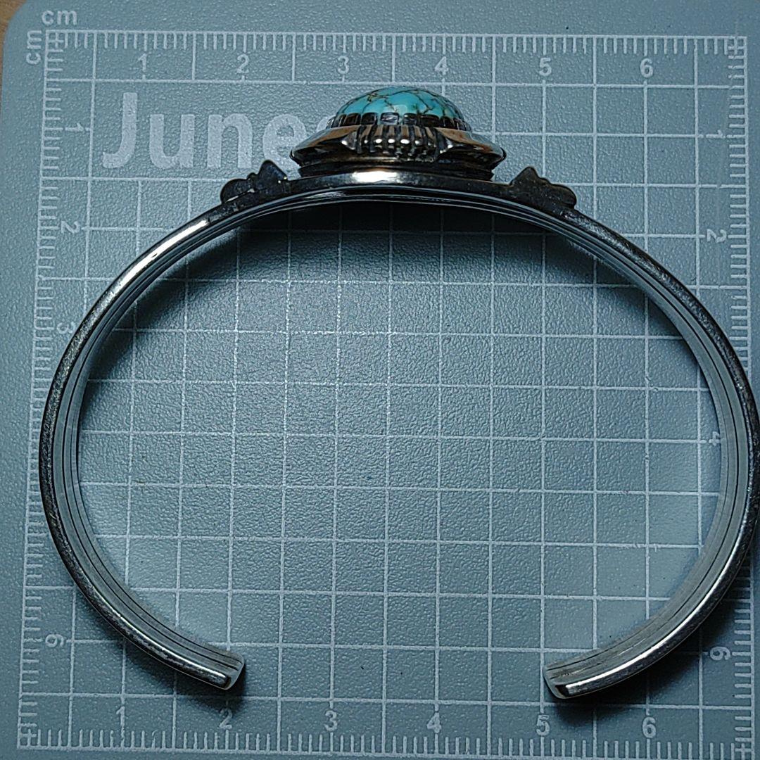 最終価格ナバホ族ターコイズシルバーバングルデルバートバンデバーVandever銀