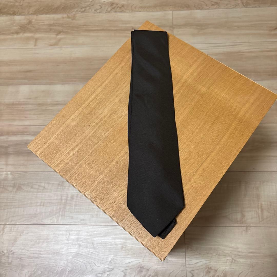 HERMES ブラウン　シルクネクタイ