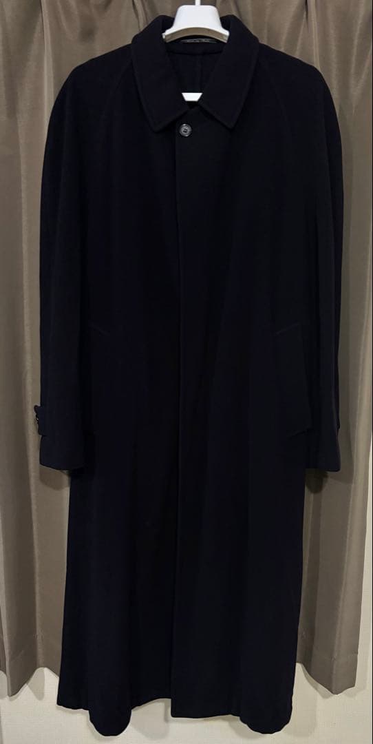 FENDI ロングコート　ブラック　比翼　古着　マキシ丈コート