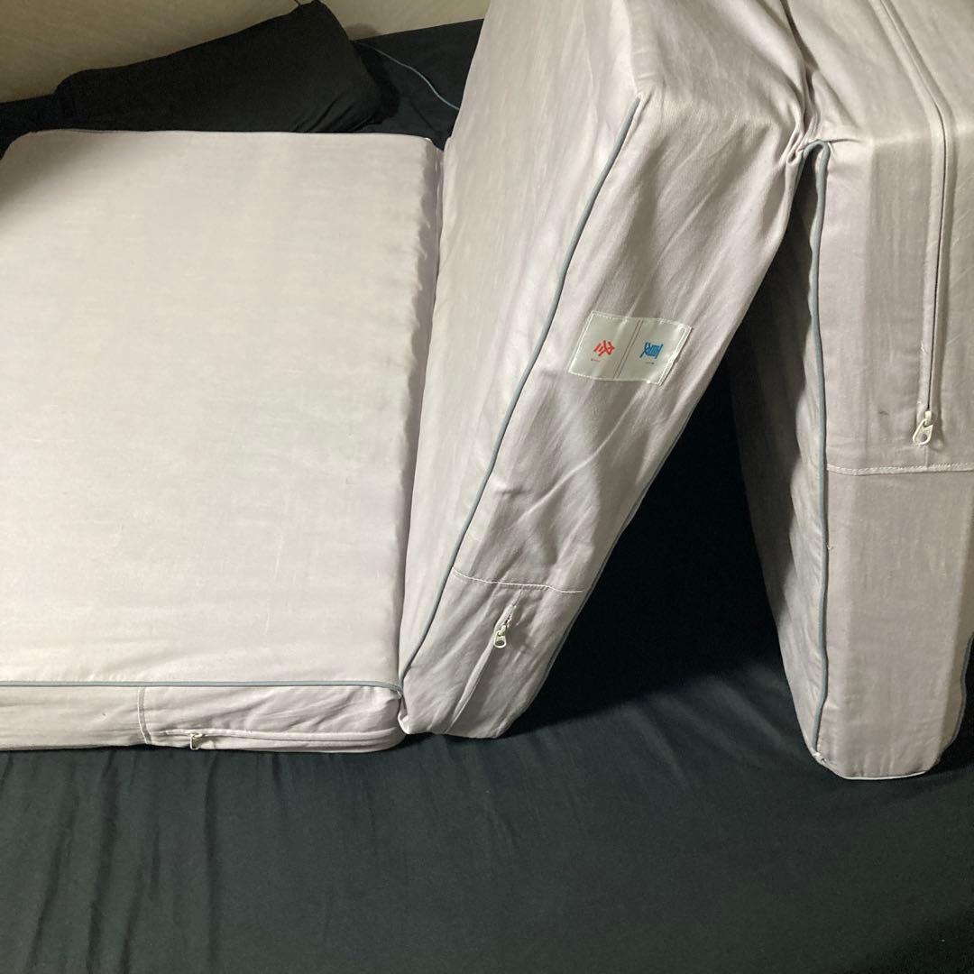 日本医療研究 ヘルシーライン　三つ折りシングルマットレス　専用シーツ2枚付き