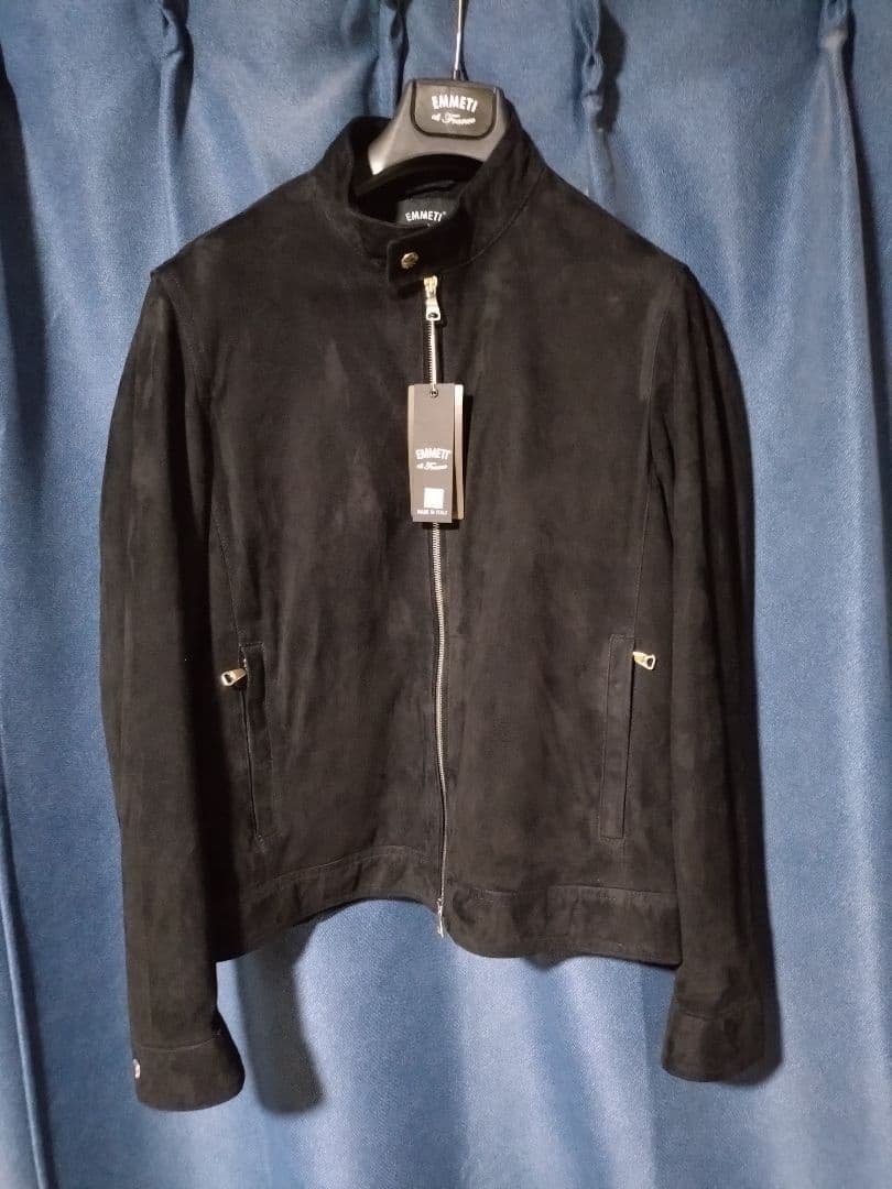 新品未使用　ビームス別注　ENMETI ユリ　ゴートスウェードシングルライダース