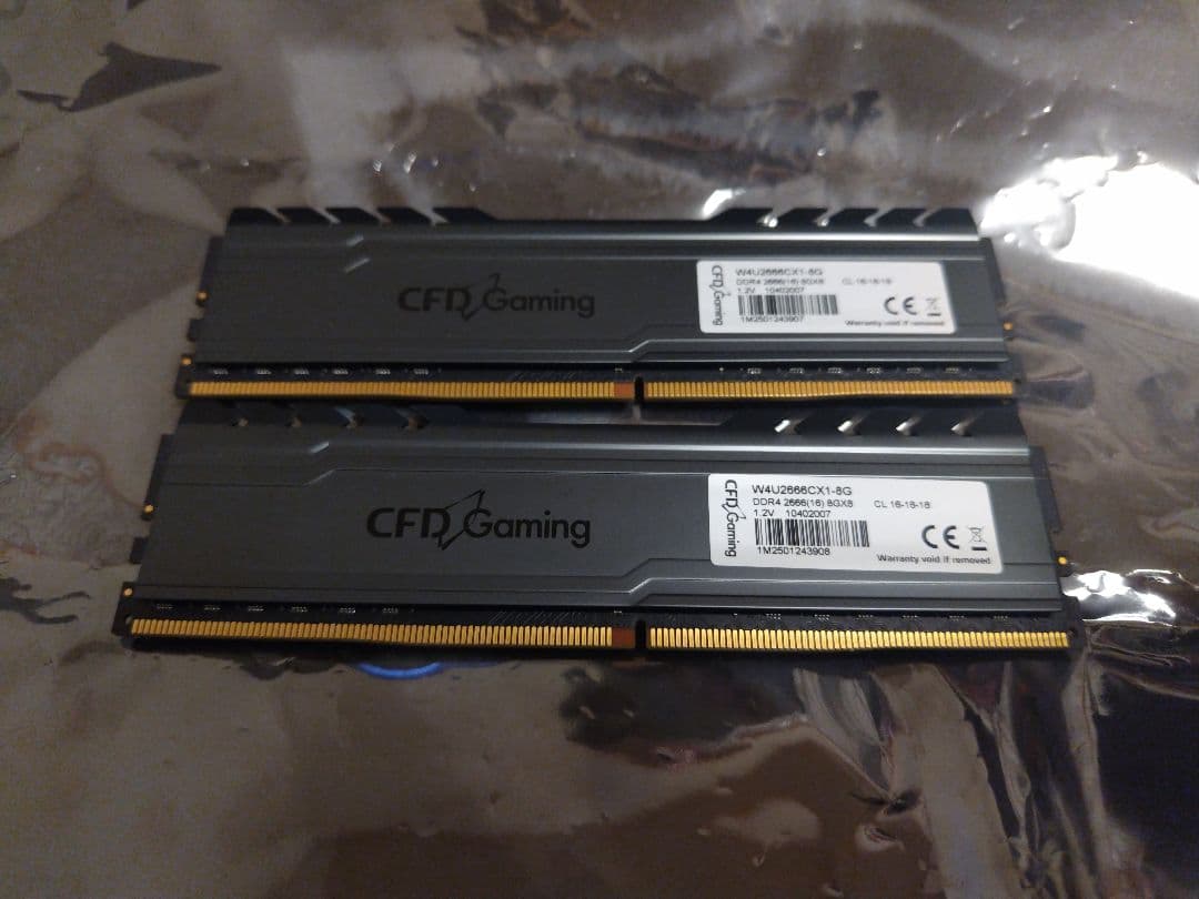 DDR4-2666デスクトップ用メモリ CFD Gaming 16GB