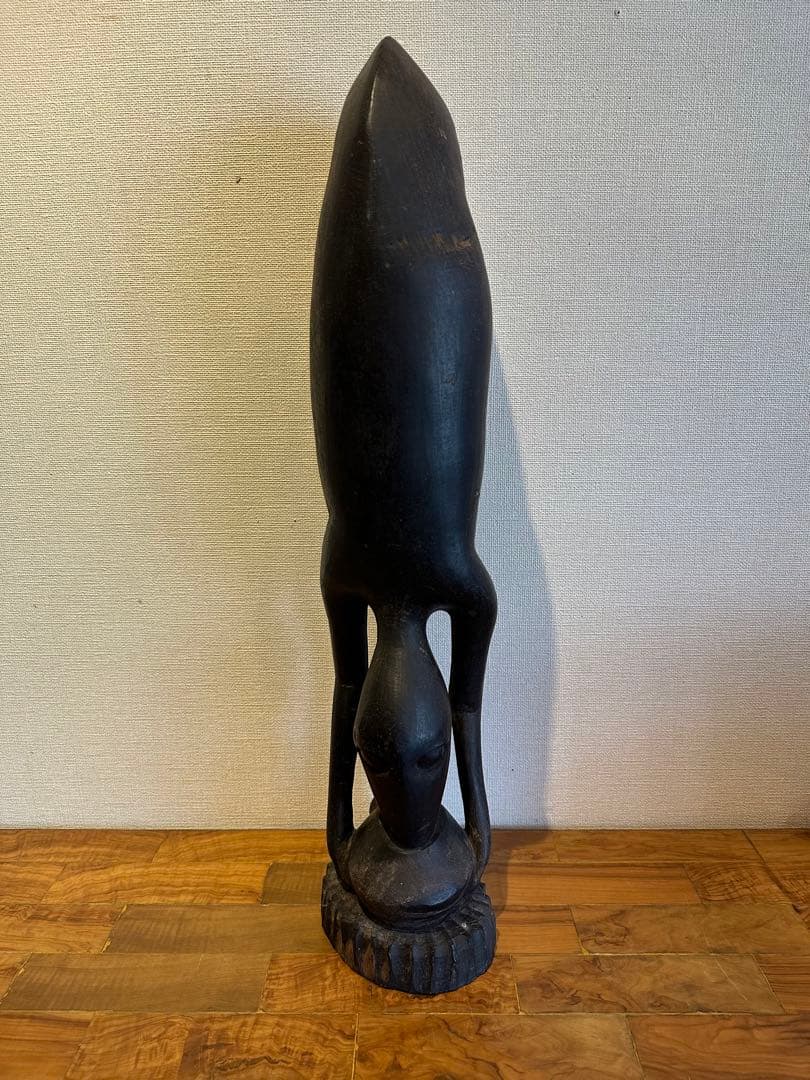 マコンデ彫刻　古美術　アフリカ　黒檀　木彫　民藝　民芸　彫刻