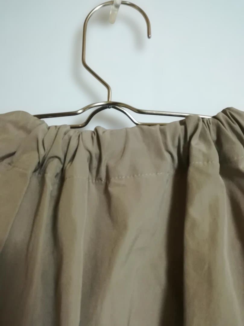 ebure ライトタフタ ノーカラードルマンスリーブコート ベージュ サイズ38