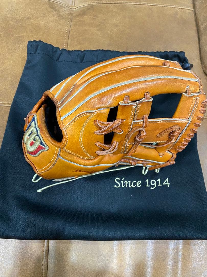 Wilson 軟式グローブ ブラウン 収納袋付き