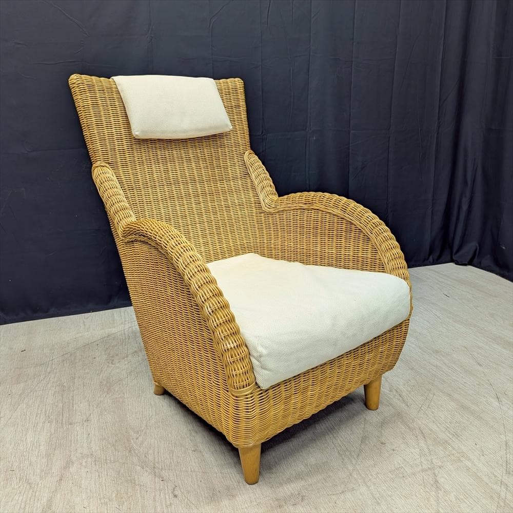 カサブランカ　ラタン 籐　シングルソファ　一人掛け　ラウンジチェア　アームチェア