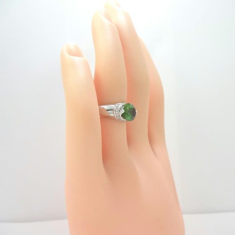 【Lucky様】トルマリン　ダイヤモンド　リング　1.91/0.12ctプラチナ