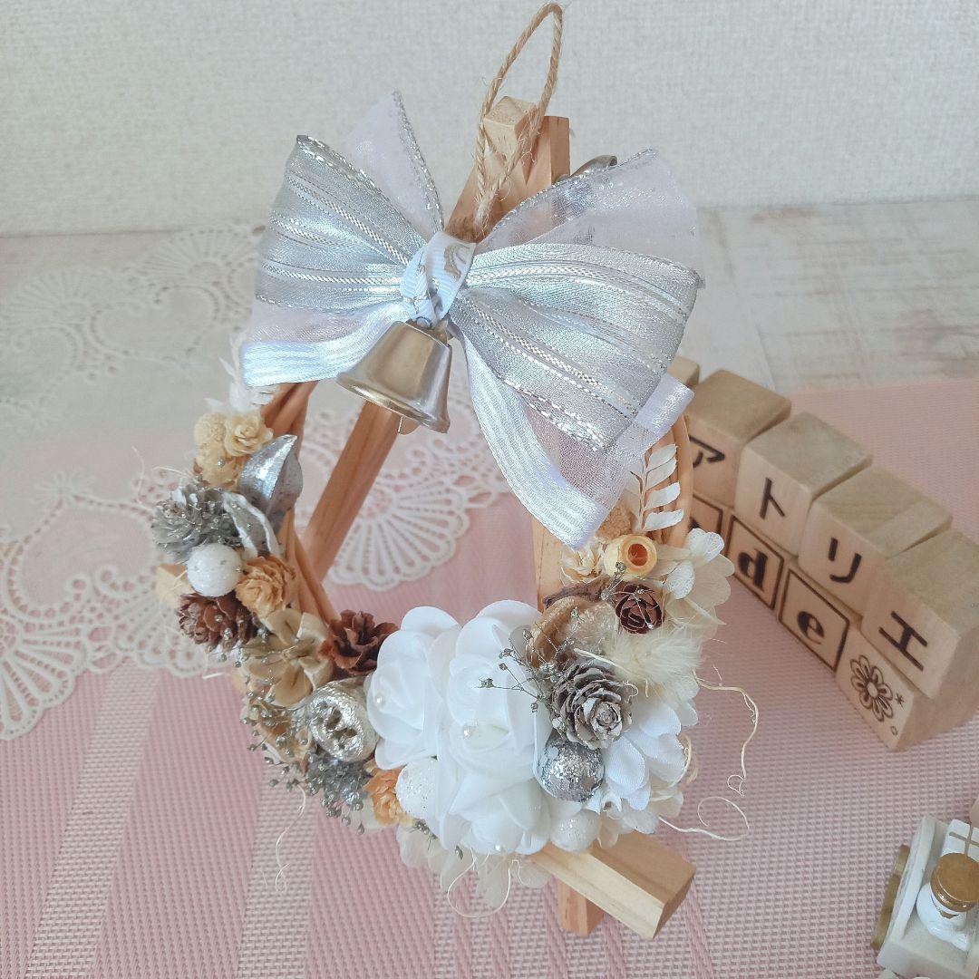 No143 ちっちゃいけど 存在感！ ホワイトクリスマスリース❄︎.2024