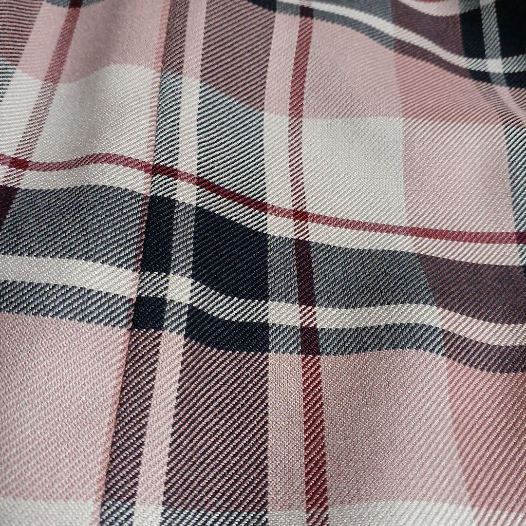 ブルーレーベルクレストブリッジ　スカート　ネイビー　ピンクチェック　38