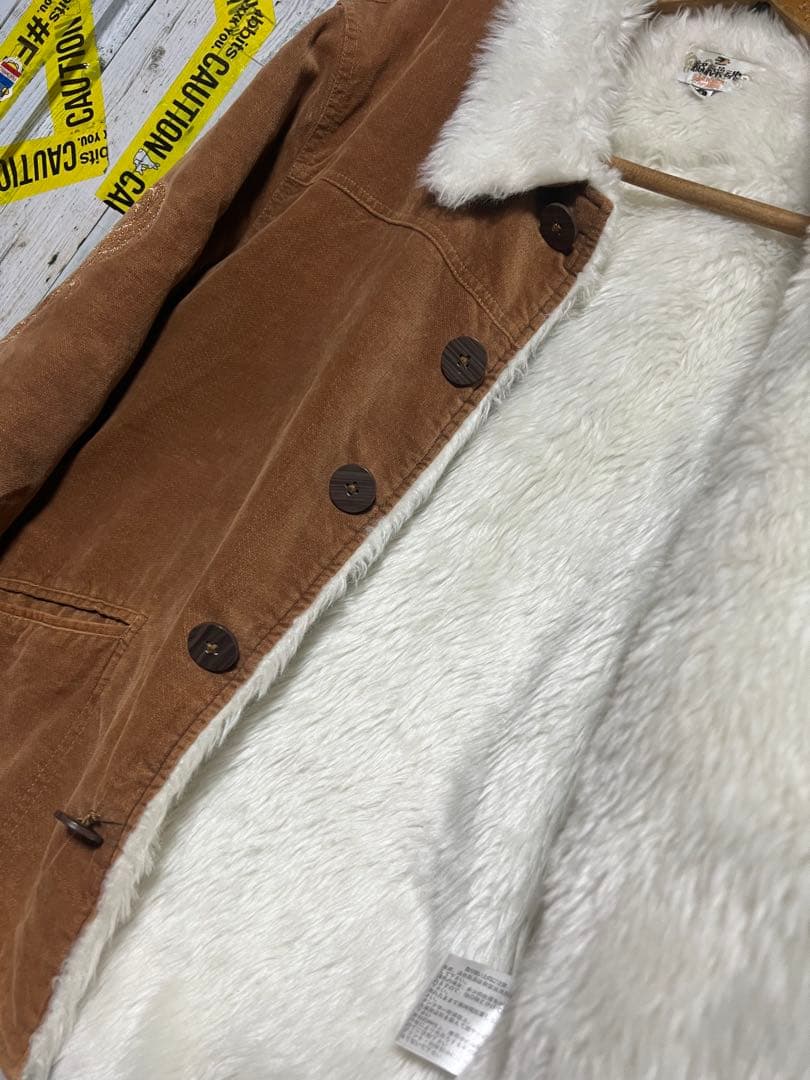 爆限定 絡繰魂 ランチジャケット 切り替え 裏ボア カーコート 龍の刺繍 XL