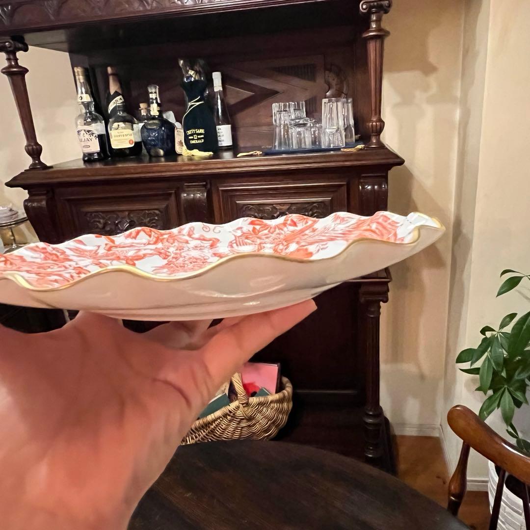 希少　70年代　ロイヤルクラウンダービー エイビス　レッド　プレート　ピッチャー