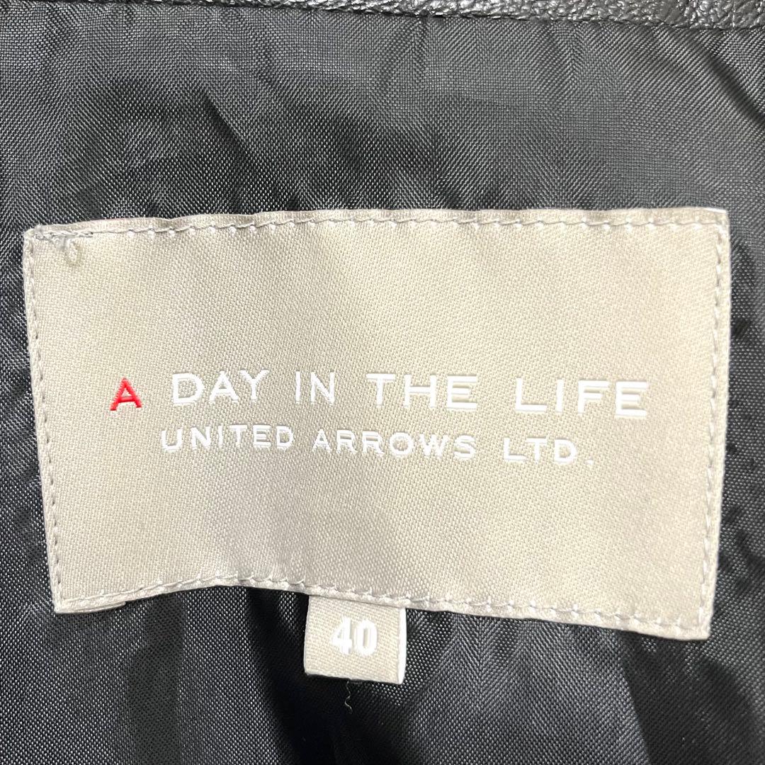 らひ様【美品】ユナイテッドアローズ ラムレザー ダブル ライダース 40 黒