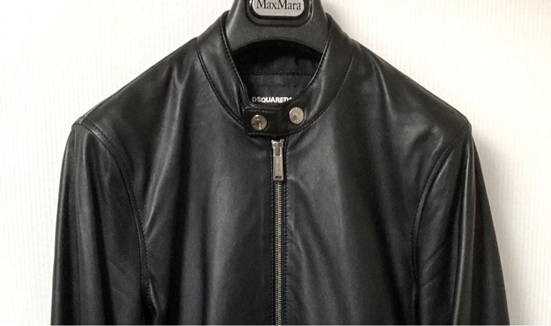 DSQUARED2 約35万円 Single Leather Jacket 44
