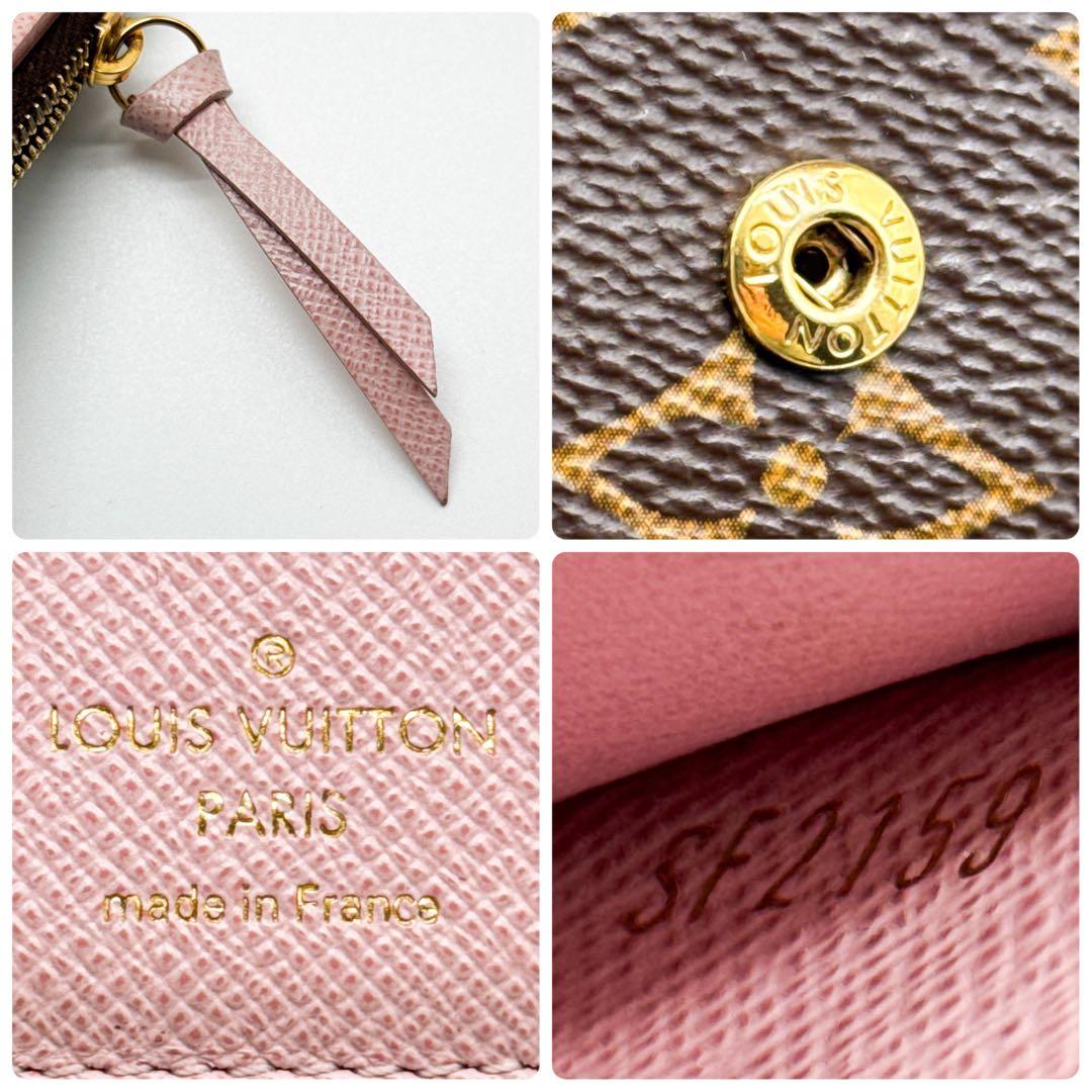 ルイヴィトン モノグラム ポルトフォイユ ヴィクトリーヌ 二つ折り 財布 ピンク
