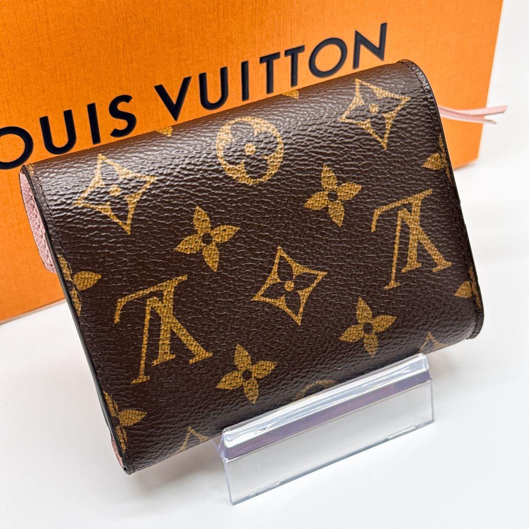 ルイヴィトン モノグラム ポルトフォイユ ヴィクトリーヌ 二つ折り 財布 ピンク