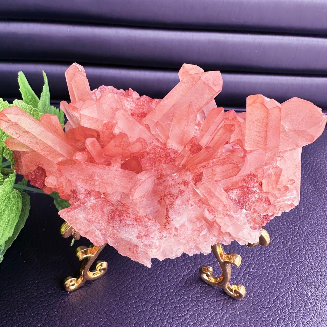 爆レア❗️浄化❗️超綺麗♡超強いパワー ピンク ヒマラヤ クラスター天然石A1541