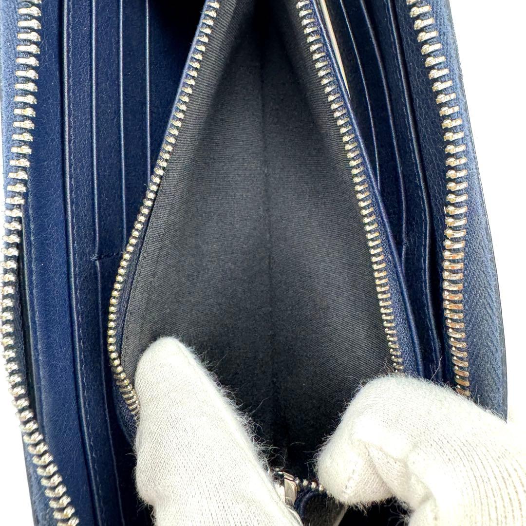 希少☆DIOR HOMME ディオールオム 長財布 CDロゴ ラウンドファスナー