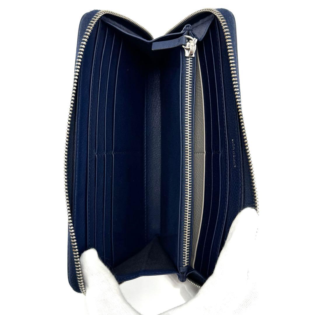 希少☆DIOR HOMME ディオールオム 長財布 CDロゴ ラウンドファスナー