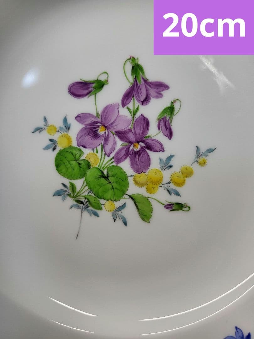 未使用✨マイセン ベーシックフラワー 2つの花 プレート⑥デザート 20 皿