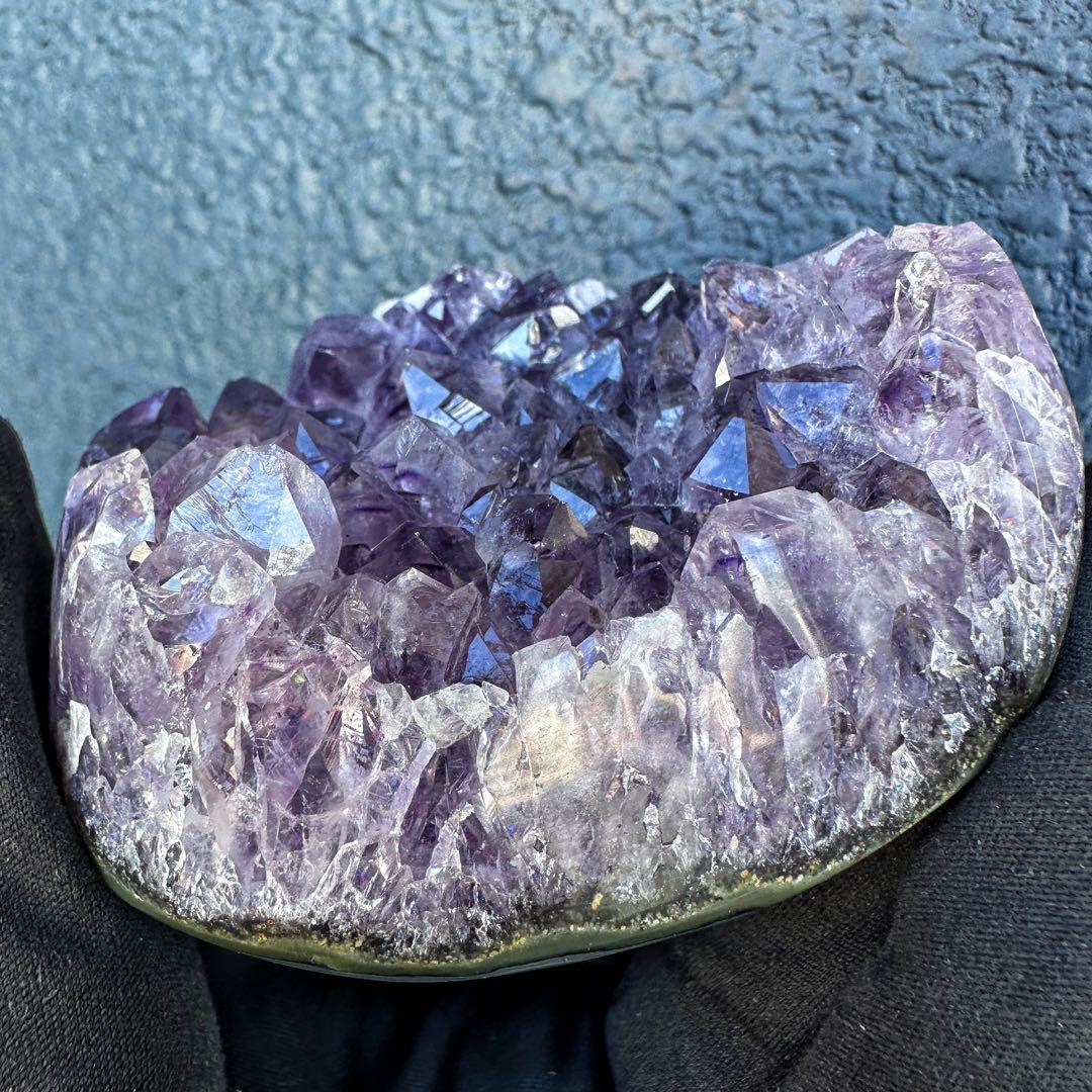 極上美麗☆瑪瑙レインボー☆アメジストクラスター パワーストーン天然石A1385