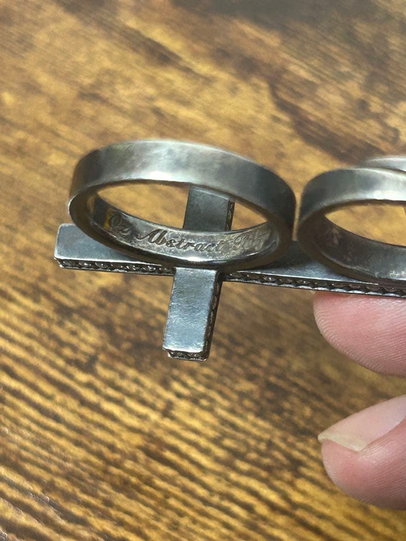 OZabstract クロス2連シルバーリング ジルコニア定価5.5万