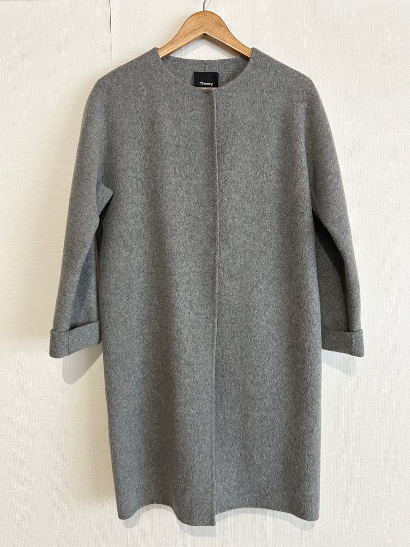 theory ノーカラーコート　グレー