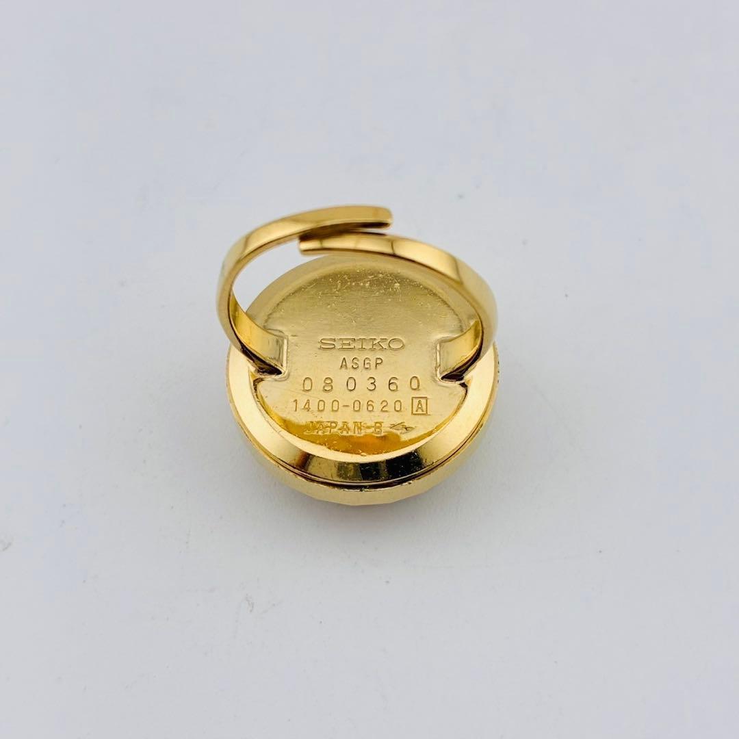 【電池交換済】SEIKO　腕時計　リングウォッチ　ゴールド　指輪型　クォーツ