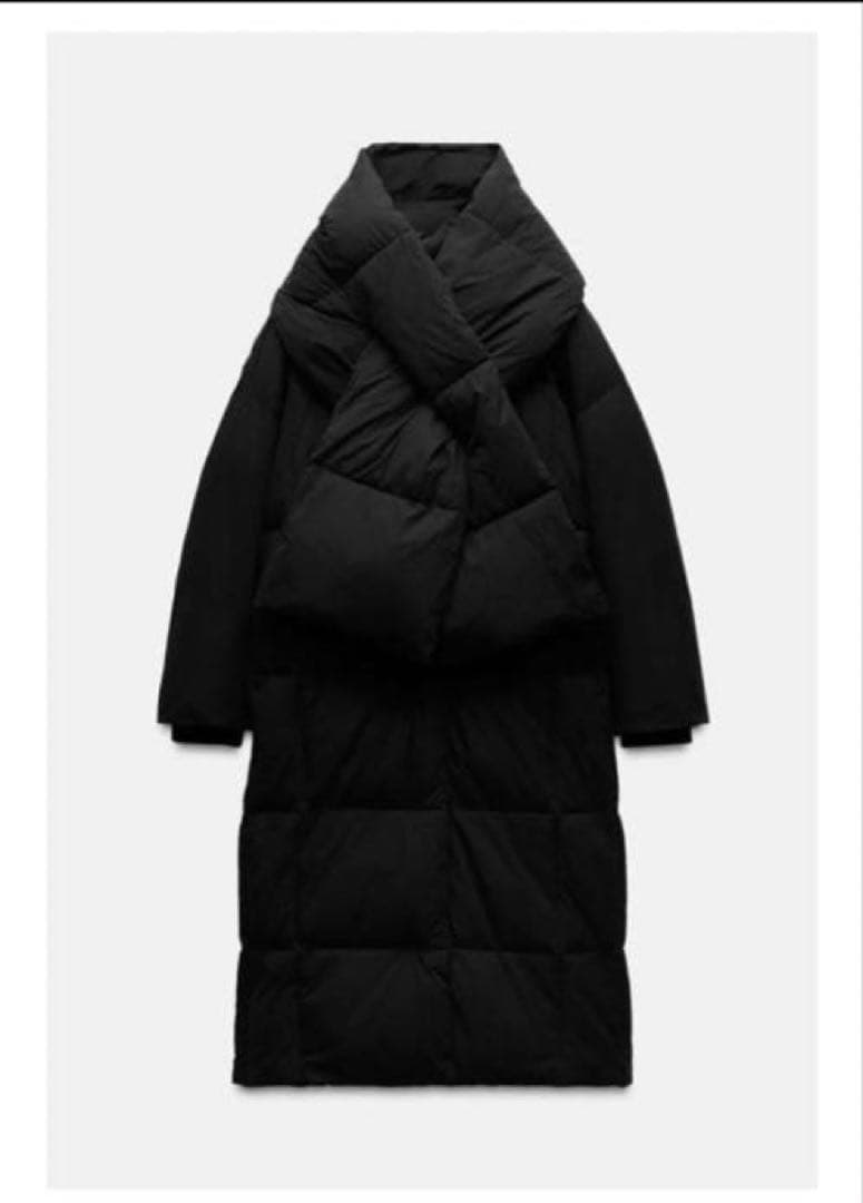 ZARA ダウンロングコート　新品未使用　Sサイズ