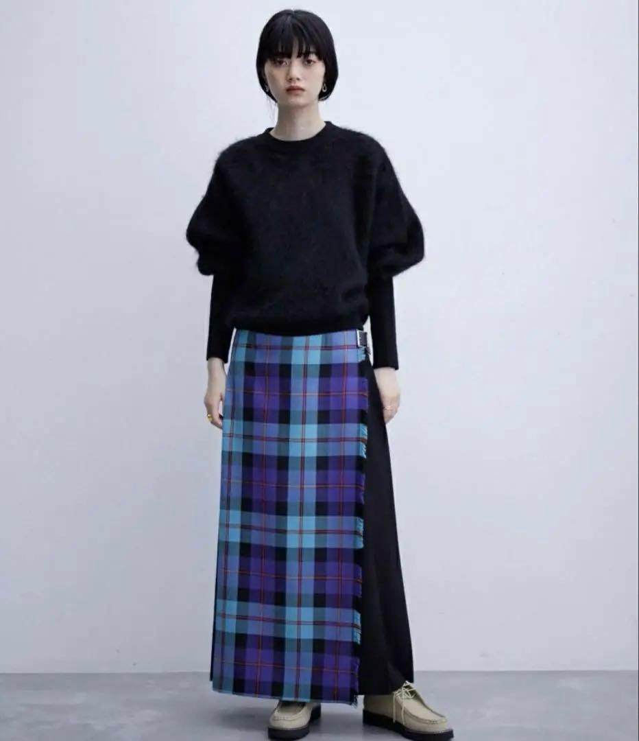 【アダムエロペ】モヘヤニット プルオーバー ブラック　黒　FREE