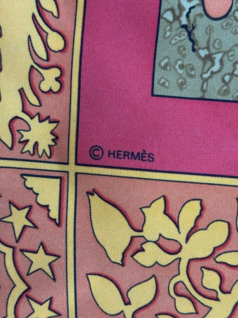 HERMÈS シルクスカーフ 古き良きアメリカ　カレ90