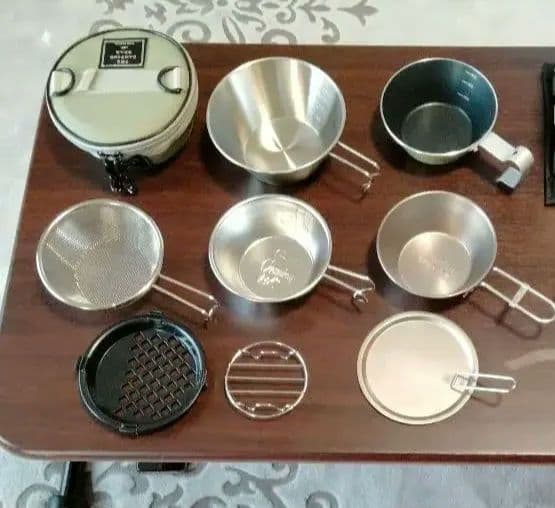 チタンウッドストーブ焚き火台&シェラカップ炊飯セット