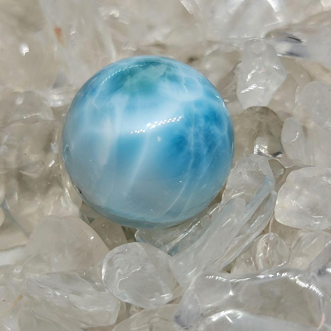 まるで地球！ 超大玉 ★ ラリマー 約17.5 mm 粒売り ①